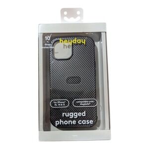M6. Heyday Magsafe Compatible Rugged Phone Case Apple iPhone 15 / 14/ 13 Black